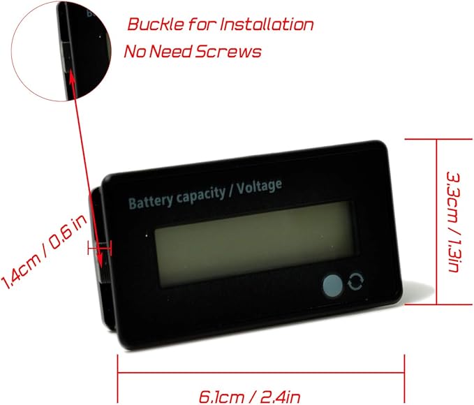 12V-48V Battery Meter, Voltage Indicator, Lead-Acid & Lithium Ion Battery - Image 3