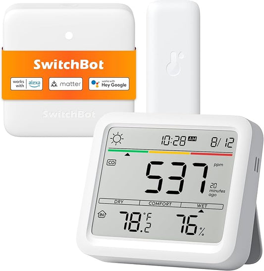 Air Quality Monitor Indoor 5-in-1 Meter Pro CO2 Detector, CO2 Monitor by SwitchBot