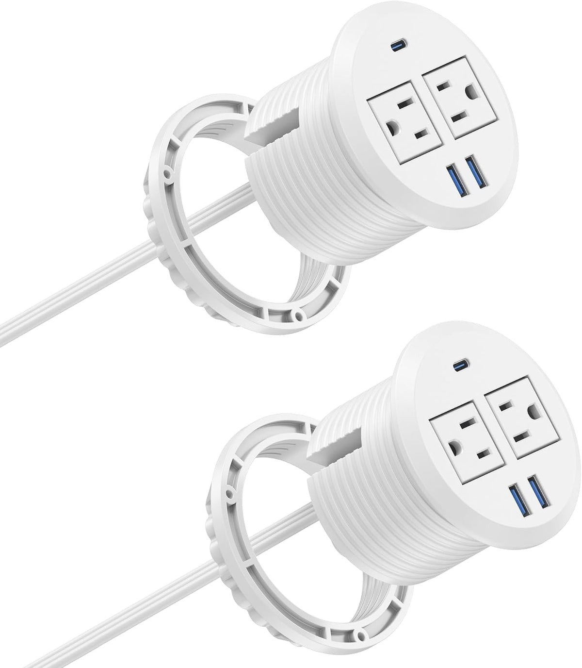 3 inch Desktop Power Grommet USB C, 20W Fast Charging Station, Furniture