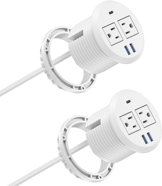 3 inch Desktop Power Grommet USB C, 20W Fast Charging Station, Furniture