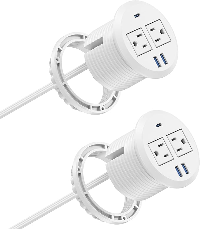 3 inch Desktop Power Grommet USB C, 20W Fast Charging Station, Furniture by Jgstkcity
