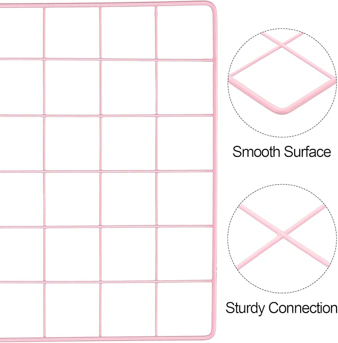 PATIKIL 31.5"x12" Wire Grid Panel, 2 Pack Board Photo Pictures Memo Display - Image 3