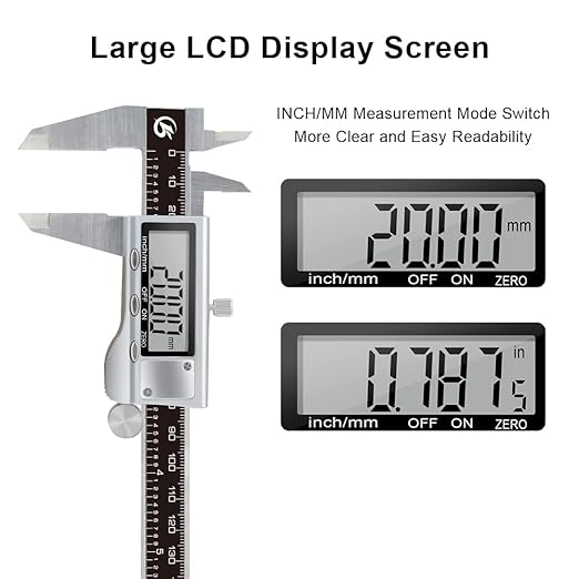 KETOTEK Digital Caliper 6 Inch Measuring Tool, Stainless Steel Electronic - Image 3