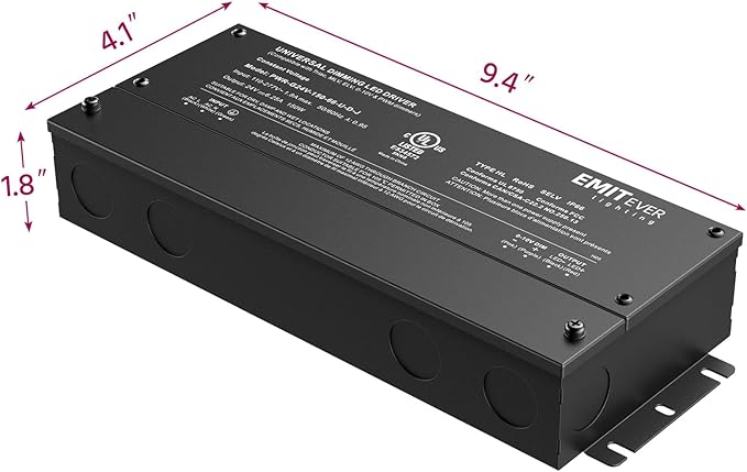 EMITEVER Dimmable Led Driver, 150W AC 110V-277V to DC 24V Transformer, 5-in-1 - Image 3
