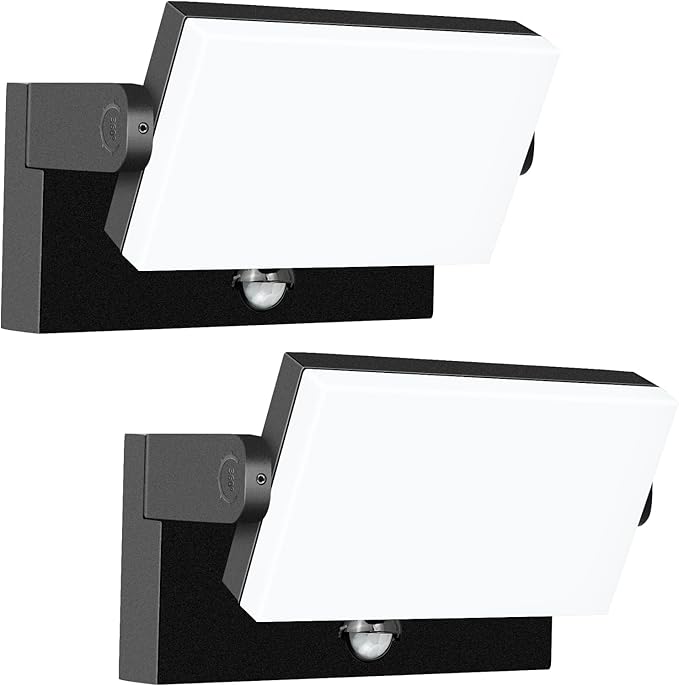 WISELUME 60W LED Outdoor Wall Light – 360° Rotatable, Motion Sensor & Color by WISELUMEBrightYourHome