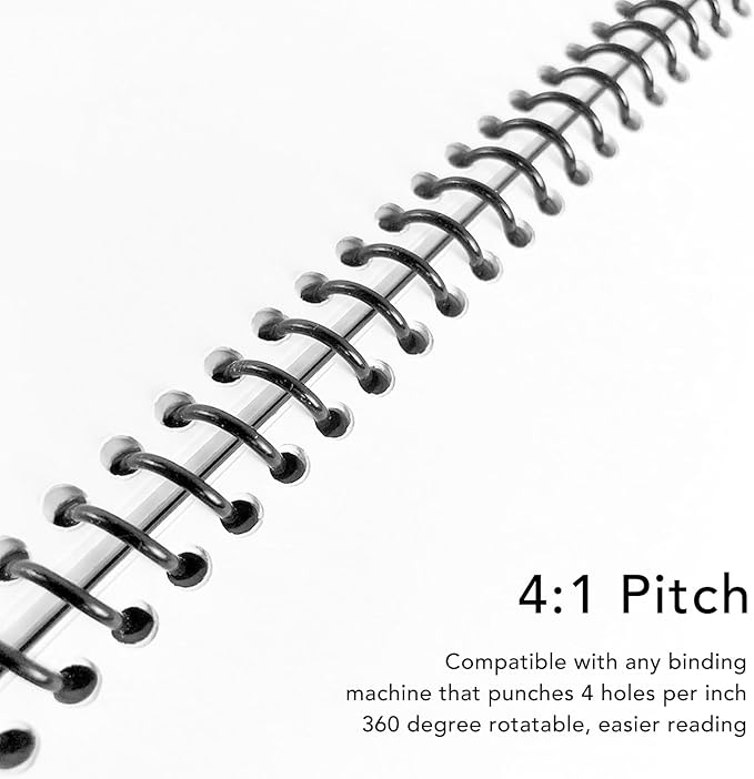 18 Pcs Plastic Spiral Binding Coil, 4:1 Pitch, 38mm Diameter, - Image 4