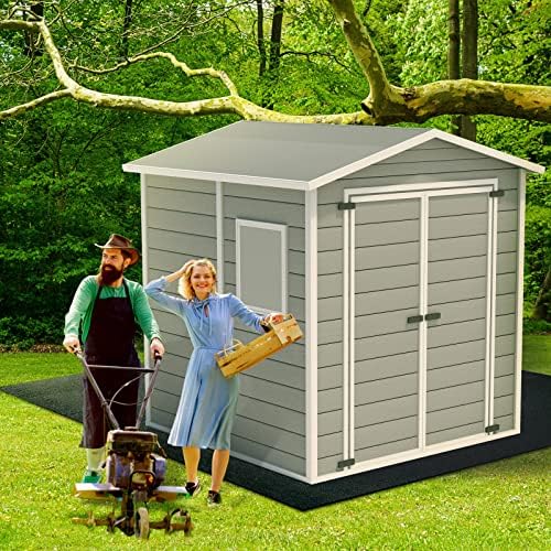 shed floor mat 8.2 x 8.2 ft, pe on a desk or shelf