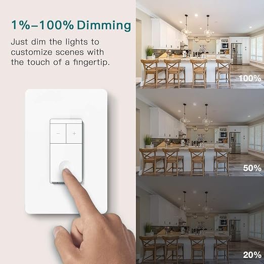TREATLIFE 3 Way Smart Dimmer Switch 2 Pack, 2 Master Dimmer Switch Compatible - Image 4