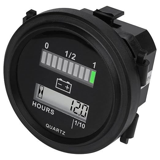Yooreal 12/24V 36/48V 72V Golf Cart Battery Meter, Hour Meter&Battery Indicator by Yooreal