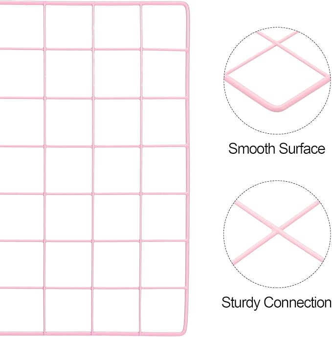 PATIKIL 14"x14" Wire Grid Panel, 2 Pack Board Photo Pictures Memo Display Grid - Image 3