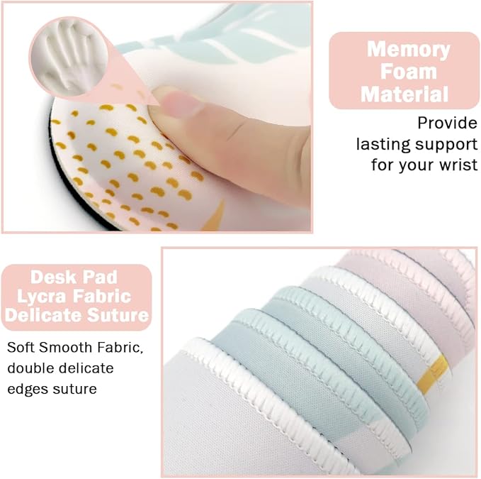 Keyboard Mouse Pad Set, Extended Mouse Pad+Keyboard Wrist Rest Support - Image 3