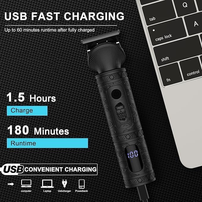 Scttomon Beard Trimmer for Men Professional Mens Beard Grooming Kit T-Blade - Image 7