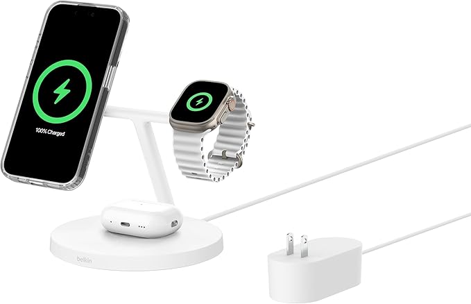 Belkin MagSafe-Compatible Charger, 3-in-1 Wireless Charging Station, by Belkin