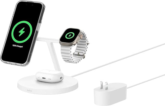Belkin MagSafe-Compatible Charger, 3-in-1 Wireless Charging Station, by Belkin