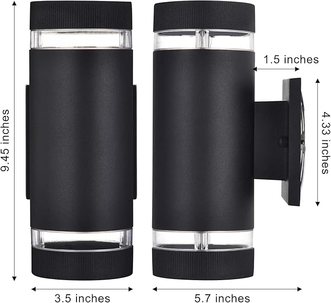 rosykite Outdoor Wall Sconce Exterior Lighting Fixture - Image 2