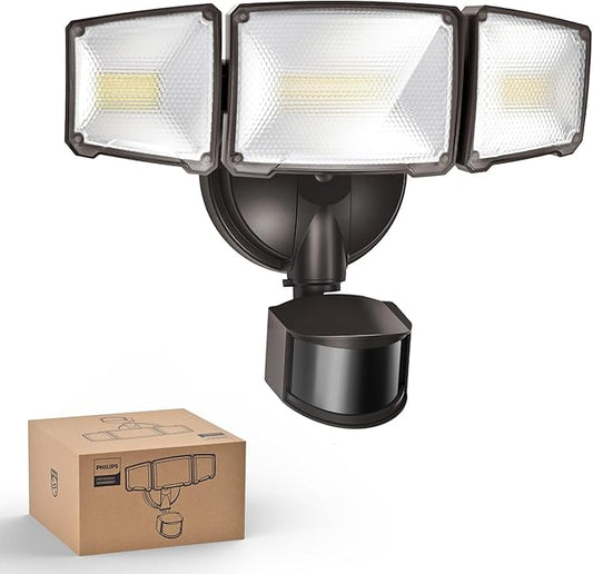 Philips 72W 7400LM LED Security Lights w/PIR Motion Sensor Outdoor, 5000K by PhilipsLightingLED