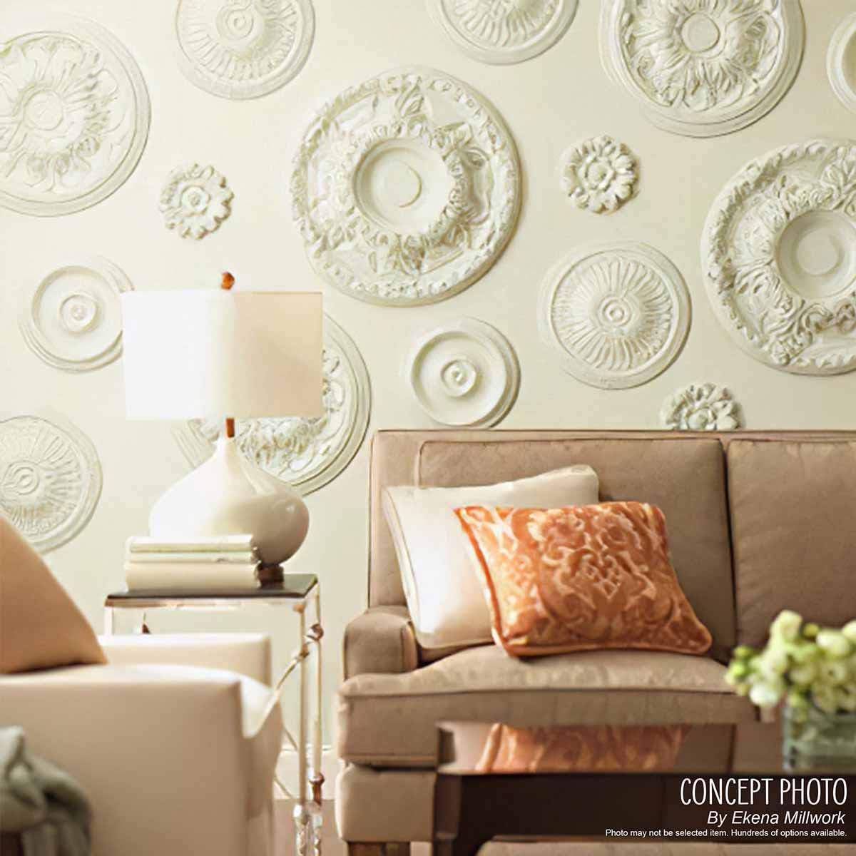 Ekena Millwork CM28OSMMC Cm28Osmmc Oslo Ceiling Medallion, 28-1/8" X 1-3/4", Mississippi Mud Crackle