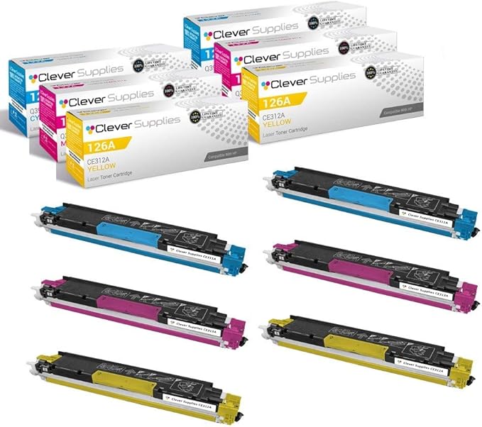 CS Replacement Compatible with HP PRO M175 MFP CE311A Cyan CE312A Yellow CE313A by CleverSupplies
