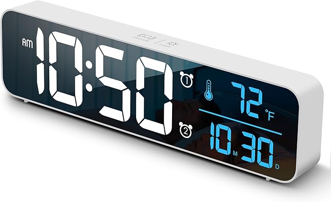 Digital Clock, Clock For Bedroom, Clocks For Living Room Decor, Desk Table Clock by Abovsare