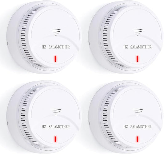 Smoke Detector 4 Pack, Fire Alarms Smoke Detectors by HZSALAMOTHER