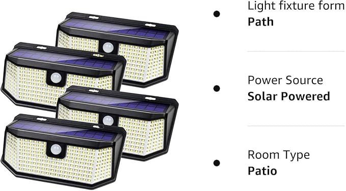 Aootek Solar Outdoor Motion Sensor Lights 2500Lm Solar Panel to 15.3 in² and 3 - Image 8