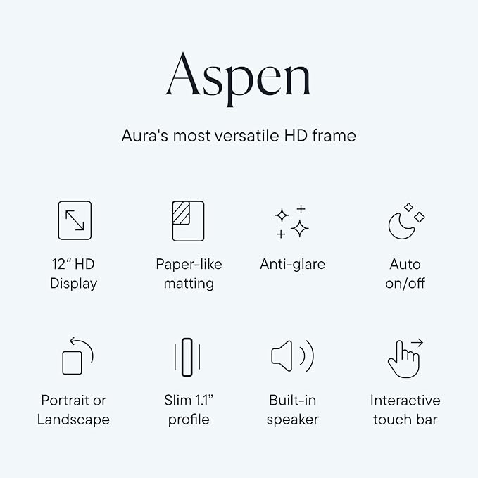 Aspen 12" | Aura's Most Versatile HD Digital Picture Frame - Image 5