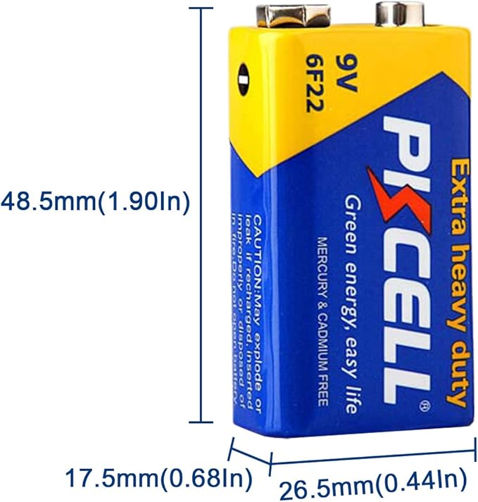PKCELL 9V Batteries, 100 Pack 9 Volt Batteries Carbon Zinc, 9V Battery - Image 5