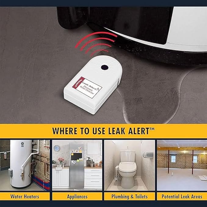 Zircon Leak Alert 3-Pack Water Detector Alarm – 90 dB Battery-Powered Leak & - Image 4