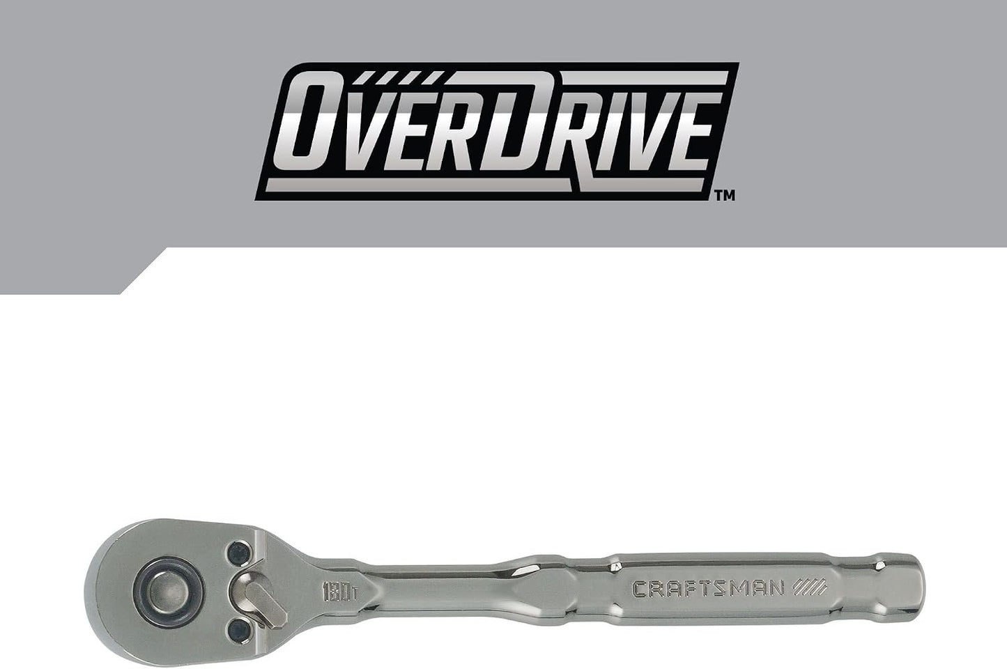CRAFTSMAN OVERDRIVE 1/4" Drive 180T Pear Head Ratchet (CMMT82110)