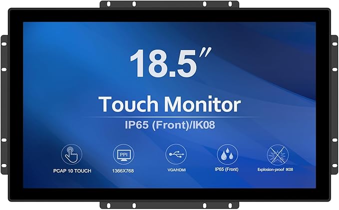 GreenTouch 18.5 Industrial Touch Monitor Open Frame, HDMI/VGA/DVI Interface by GreenTouch