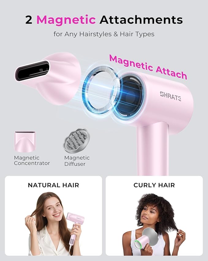 SHRATE Professional High Speed Ionic Hair Dryer | Ultra-Fast Drying | 500 - Image 7