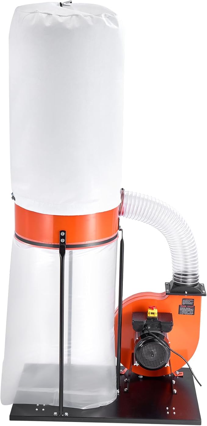 VEVOR Dust Collector, 1100 CFM 2.5 Micron Vortex Cone Dust Collectors, 1.5HP - Image 9