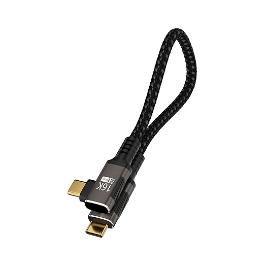 Short 90 degree USB C Cable 1FT Compatible by Unknown