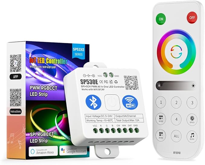 BTF-LIGHTING SP530E WiFi Alexa Bluetooth Controllers 4 Zones 2.4GHz RF RB4 by BTF-LIGHTING