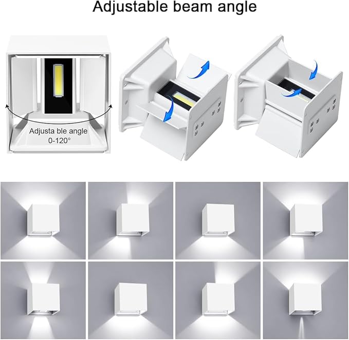 ledmo LED Outdoor Sconses Light Up and Down Wall Lights Adjustable Lighting - Image 2