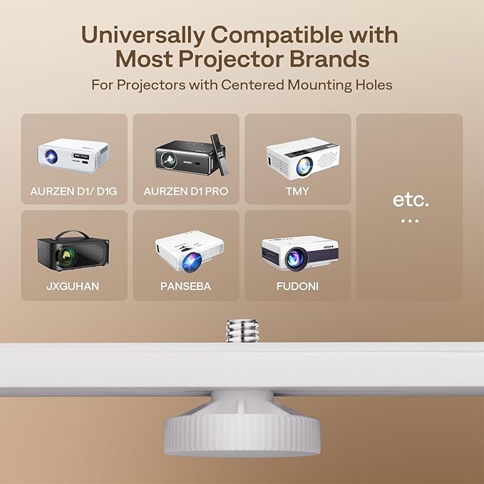 Aurzen Multi-Angle Projector Stand, 180° Rotatable, Compatible, Epson & Most - Image 5