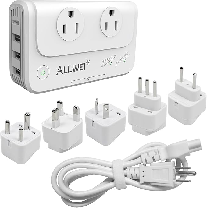 ALLWEI International Travel Adapter 220V to 110V Power Voltage Converter by ALLWEI