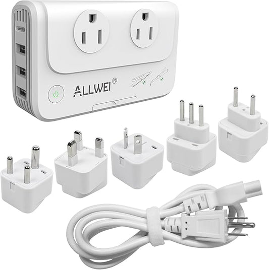ALLWEI International Travel Adapter 220V to 110V Power Voltage Converter by ALLWEI
