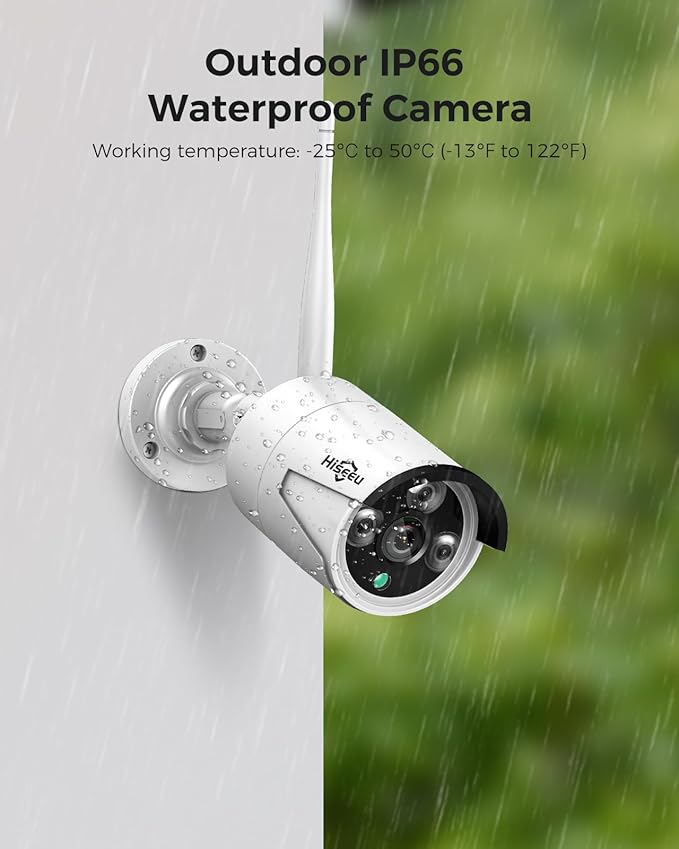Hiseeu 100ft WiFi Pro Security Camera System, 16CH 4K NVR Kit, Wired Plug-in - Image 9