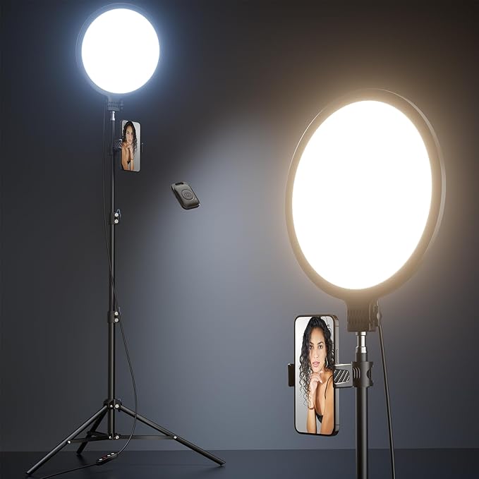 Weilisi 10.5" Ring Light with 69" Tripod Stand and Phone Holder Kit, by Weilisi