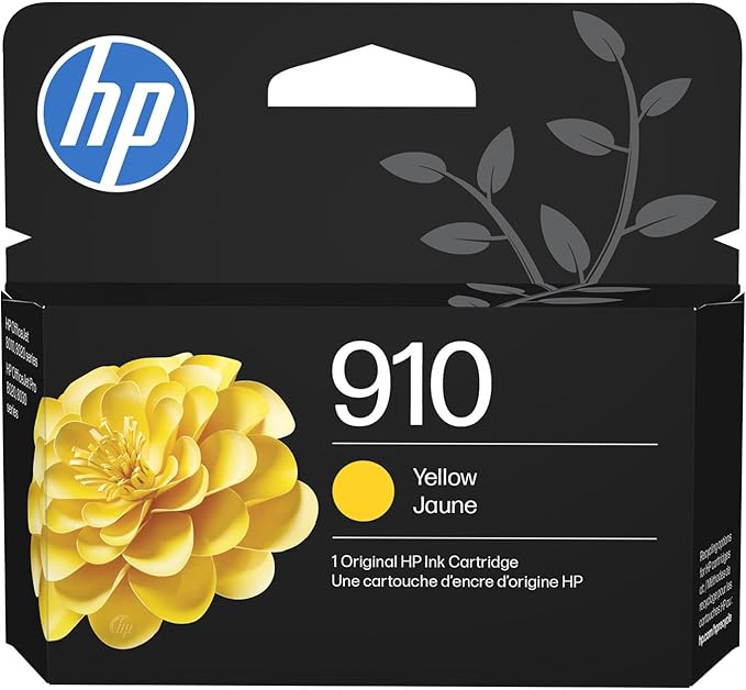 HP 910 Yellow Ink Cartridge | Works by HP