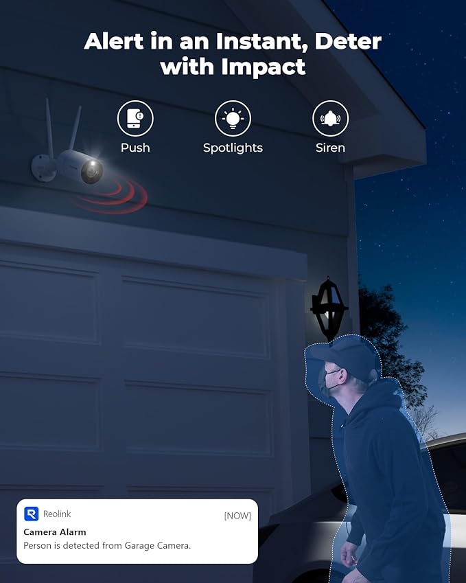 REOLINK 4K Home Security Camera, 2.4/5GHz WiFi Outdoor Camera, Plug-in Power - Image 4