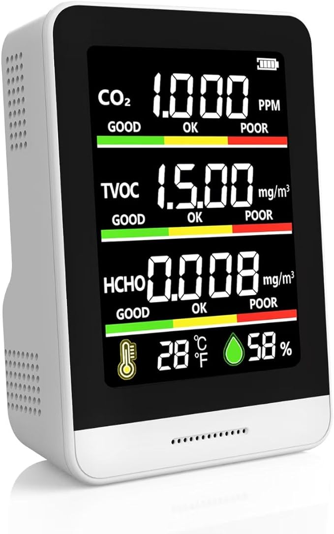 Air Quality Monitor Indoor, 8-in-1 Smart Air Quality Tester by Unknown