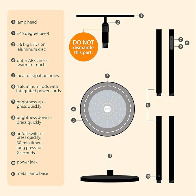 TROND Floor Lamp, 5000LM Super Bright Sky LED Modern Torchiere Standing Lamp - Image 8