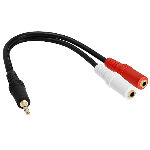 Cmple - 5 Pack 3.5mm Audio Stereo Y Splitter Extension Cable - 2 Ports 3.5mm - Image 2