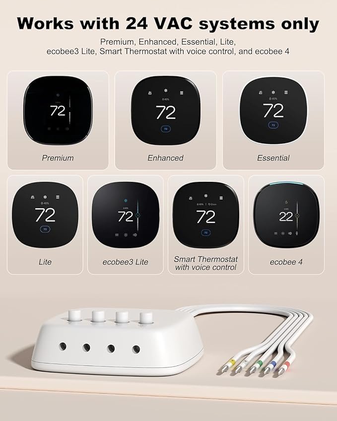 Power Extender Kit for Ecobee Smart Thermostats, C-Wire Adapter for Ecobee3 Lite - Image 3