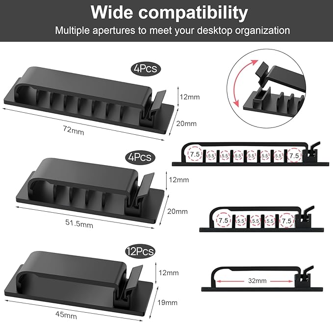 Halsouy Cable Management Clips - Image 2