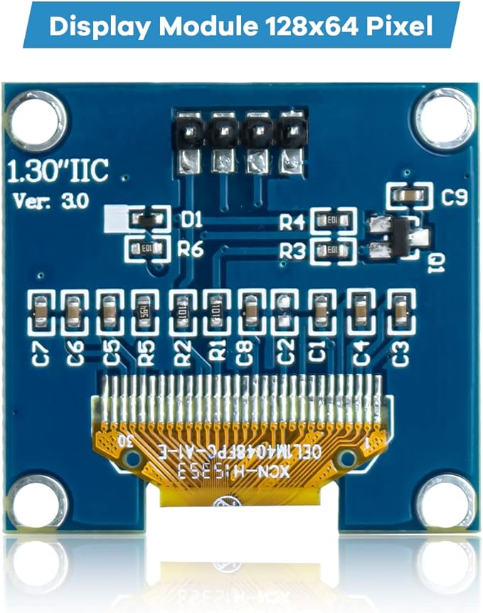 Hosyond 5 Pcs 1.3 Inch IIC I2C OLED Display Module 128x64 Pixel SH1106 Screen - Image 3