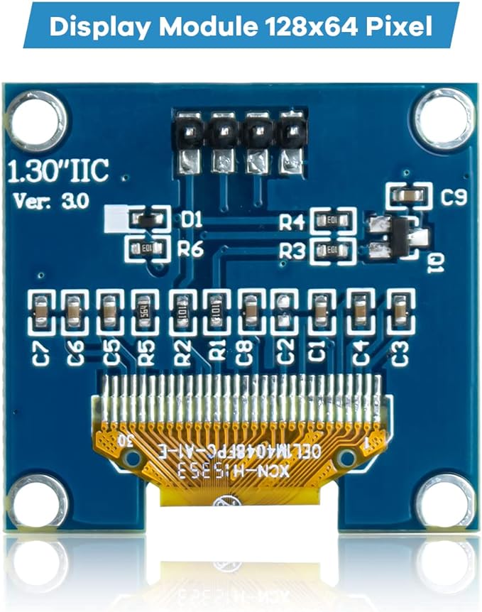 Hosyond 5 Pcs 1.3 Inch IIC I2C OLED Display Module 128x64 Pixel SH1106 Screen - Image 3