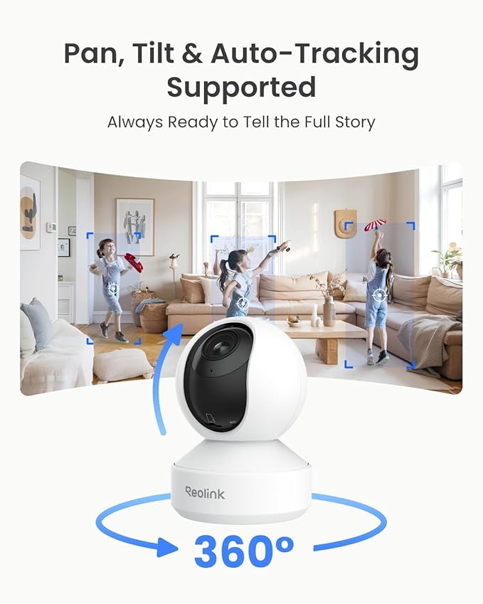 REOLINK Smart 4K UHD Pan & Tilt Dual-Band Wi-Fi 6 Indoor Security Camera - Image 3